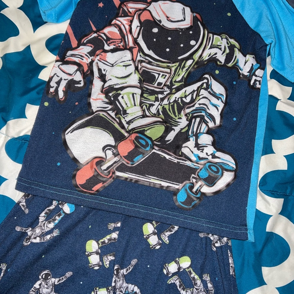 Astronaut Skateboard Pajama Set